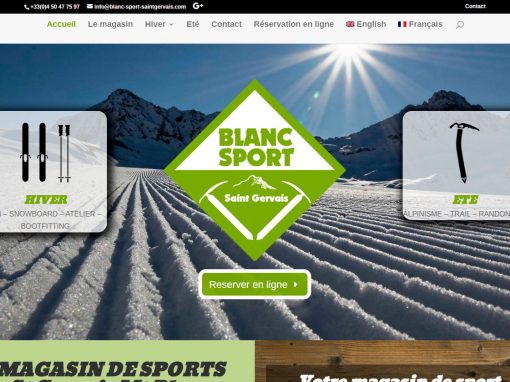 Blanc Sport Saint Gervais les bains